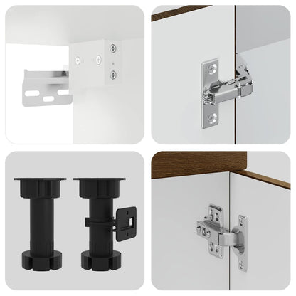 Kjøkkeninnredning Kjøkkenskapsett Kalmar Brun Eik 04 deler