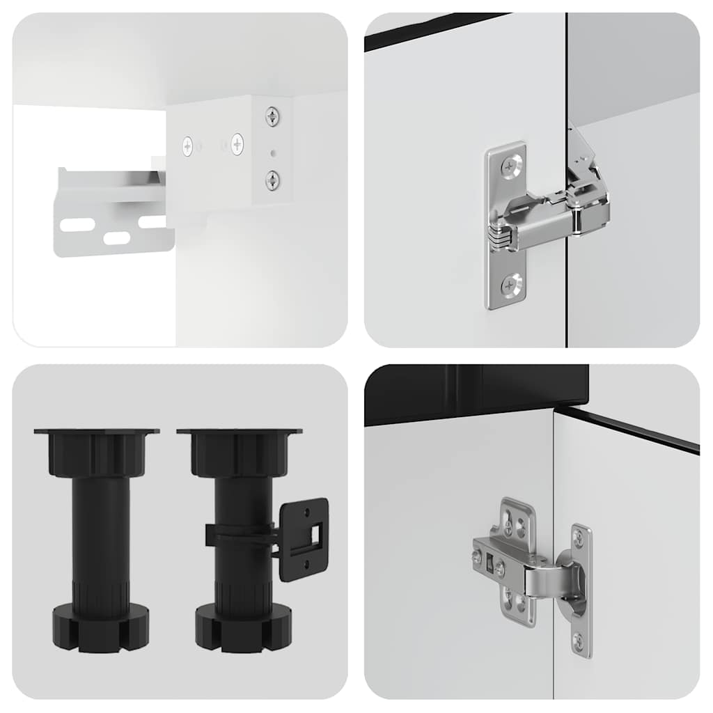 Kjøkkeninnredning Kjøkkenskapsett Kalmar Svart 04 deler