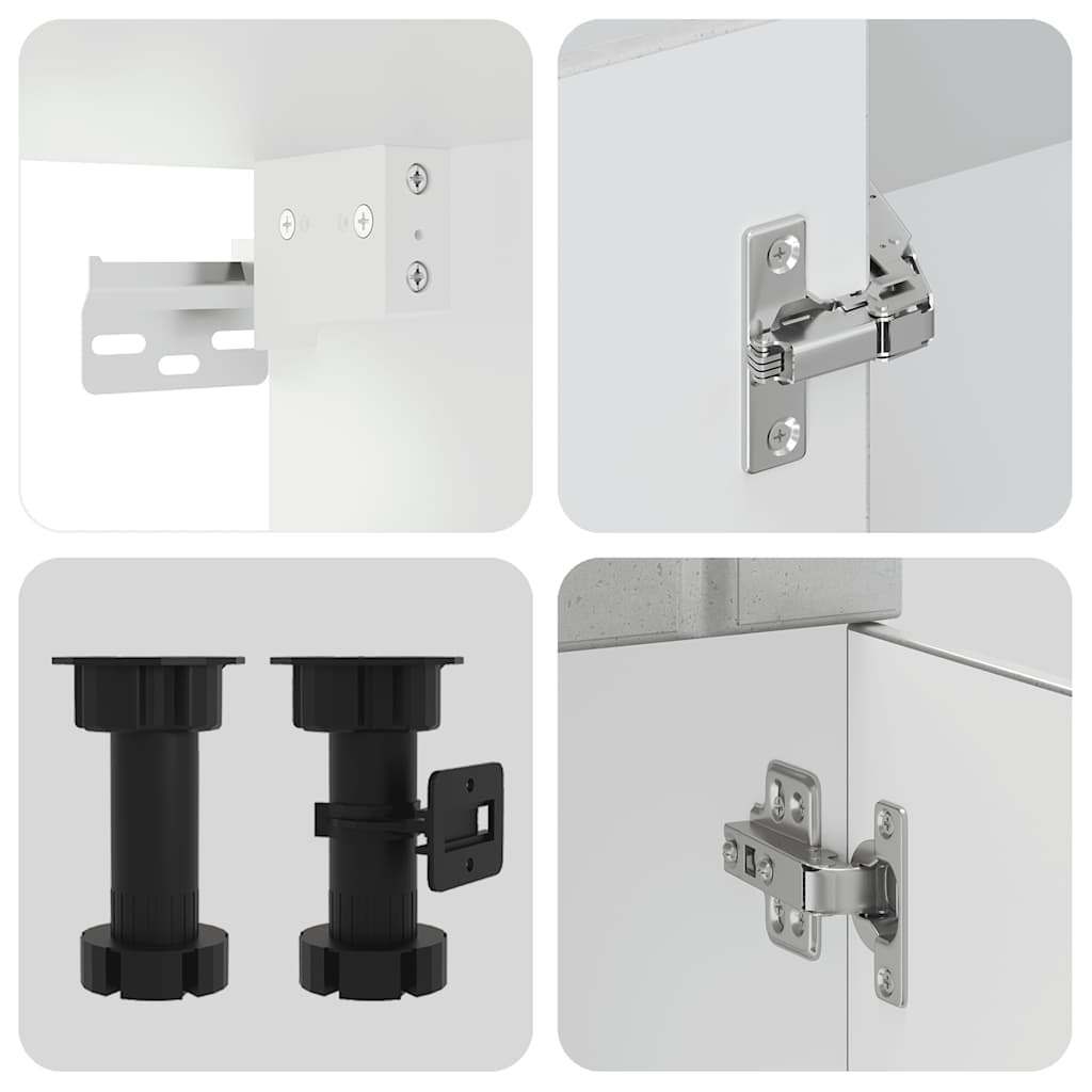 Kjøkkeninnredning Kjøkkenskapsett Kalmar Betonggrå 04 deler