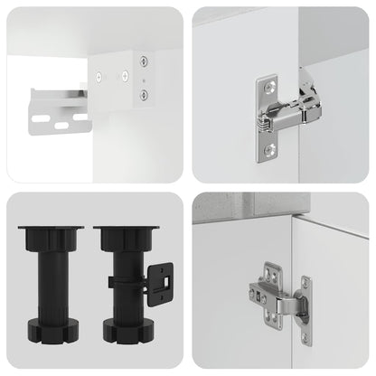 Kjøkkeninnredning Kjøkkenskapsett Kalmar Betonggrå 04 deler