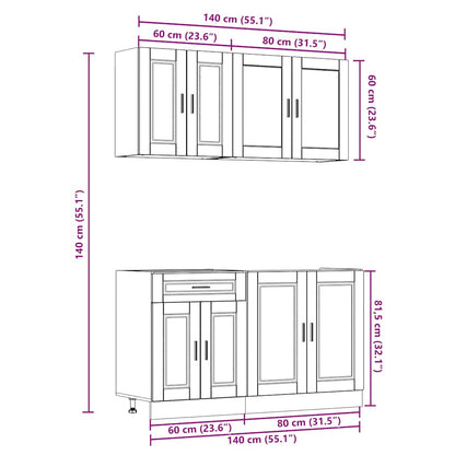 Kjøkkeninnredning Kjøkkenskapsett Kalmar Hvit 04 deler