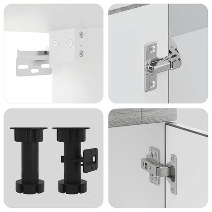 Kjøkkeninnredning Kjøkkenskapsett Kalmar Sonoma Grå 04 deler