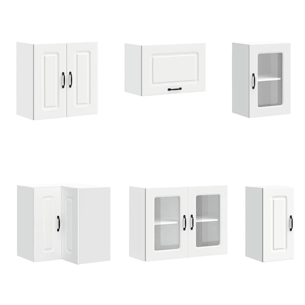 Kjøkkeninnredning Kjøkkenskapsett Kalmar Hvit 11 deler