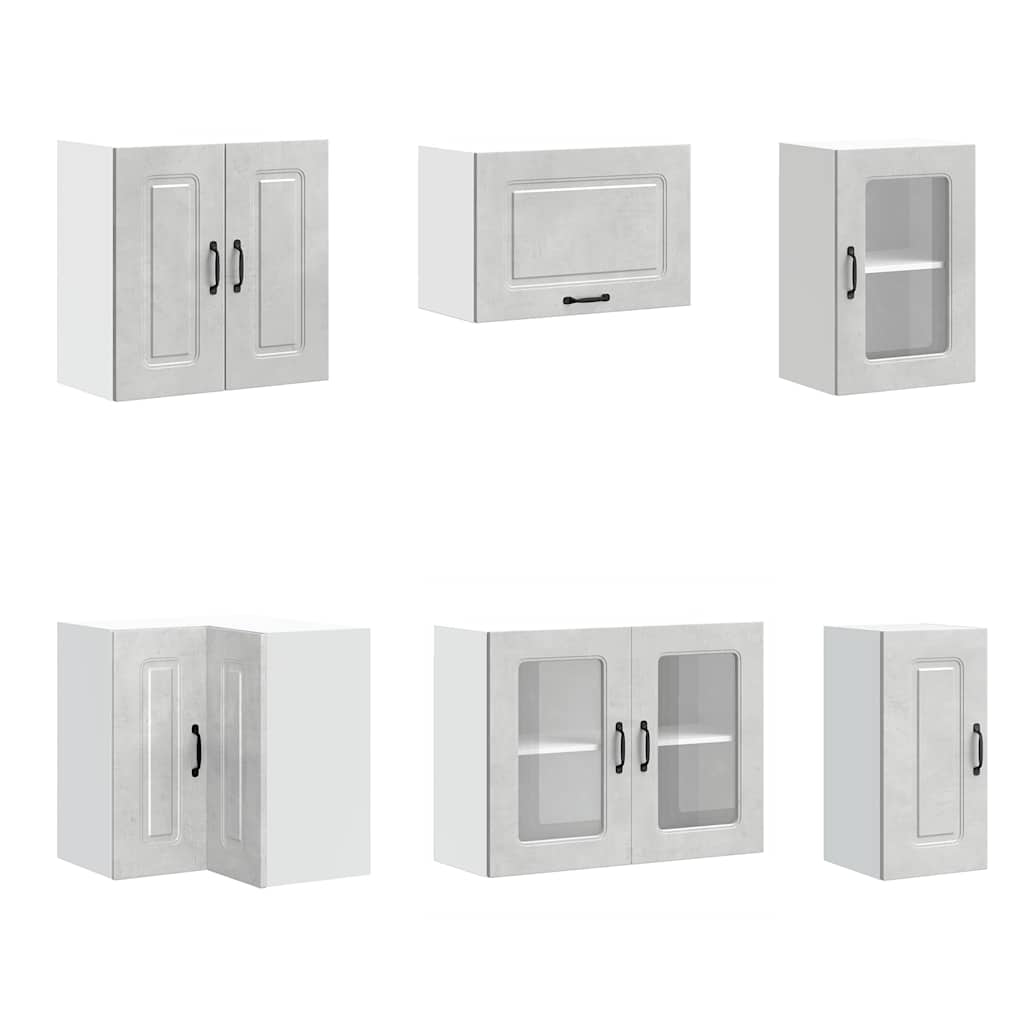 Kjøkkeninnredning Kjøkkenskapsett Kalmar Betonggrå 11 deler