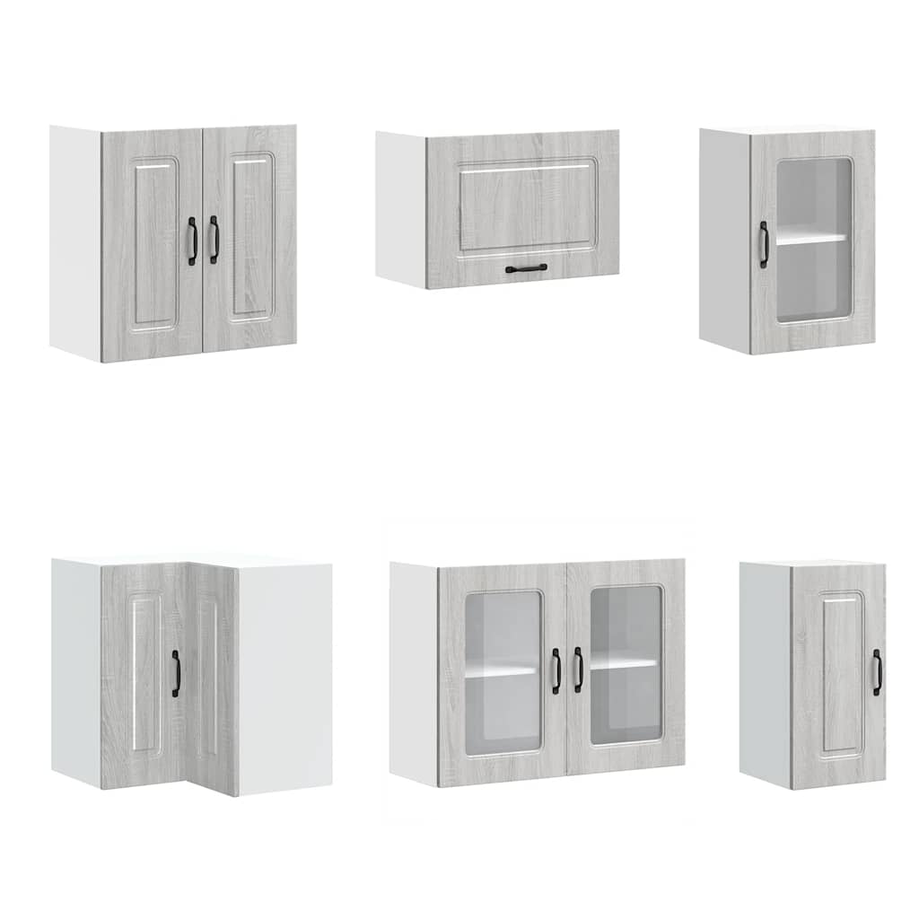 Kjøkkeninnredning Kjøkkenskapsett Kalmar Sonoma Grå 11 deler