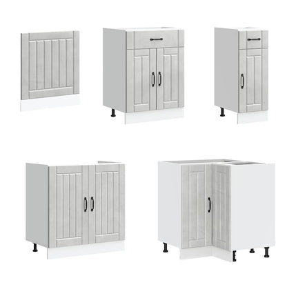 Kjøkkeninnredning Kjøkkenskapsett Lucca Betonggrå 11 deler