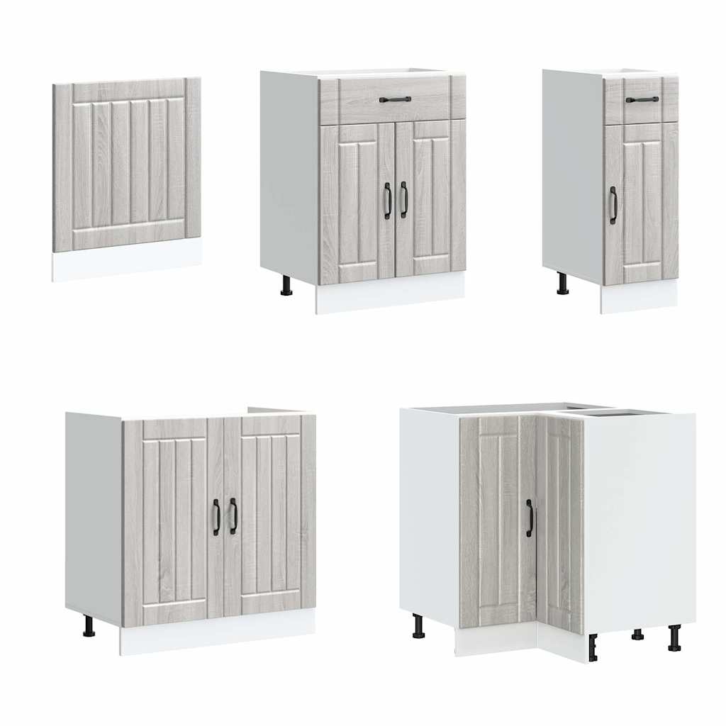 Kjøkkeninnredning Kjøkkenskapsett Lucca Sonoma Grå 11 deler