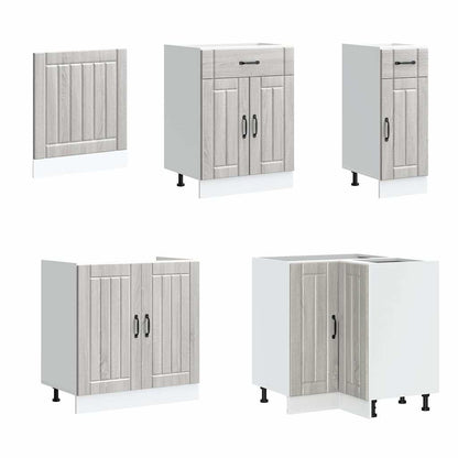 Kjøkkeninnredning Kjøkkenskapsett Lucca Sonoma Grå 11 deler