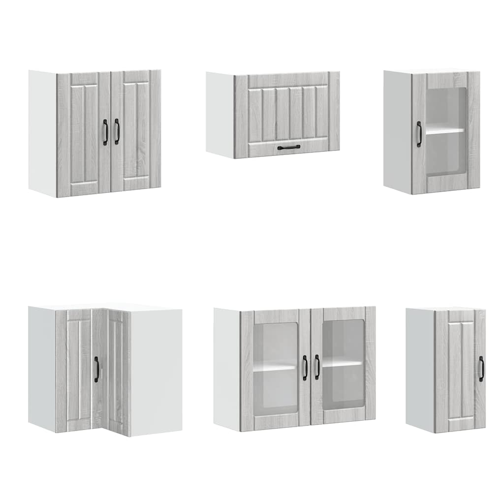 Kjøkkeninnredning Kjøkkenskapsett Lucca Sonoma Grå 11 deler