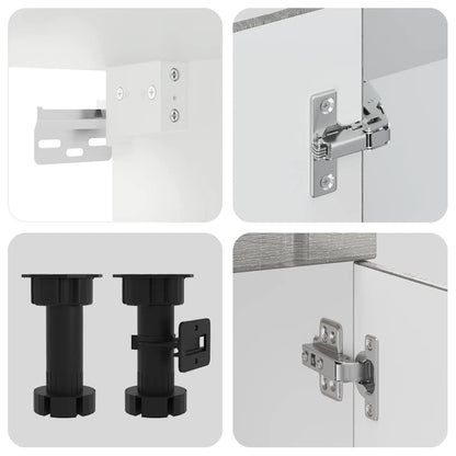 Kjøkkeninnredning Kjøkkenskapsett Lucca Sonoma Grå 11 deler