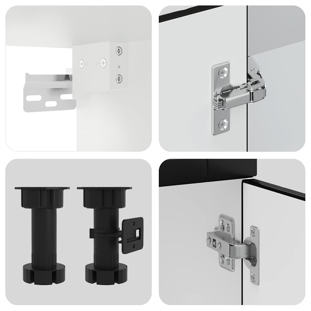 Kjøkkeninnredning Kjøkkenskapsett Porto Svart 11 deler