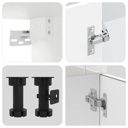 Kjøkkeninnredning Kjøkkenskapsett Porto Høyglans Hvit 11 deler