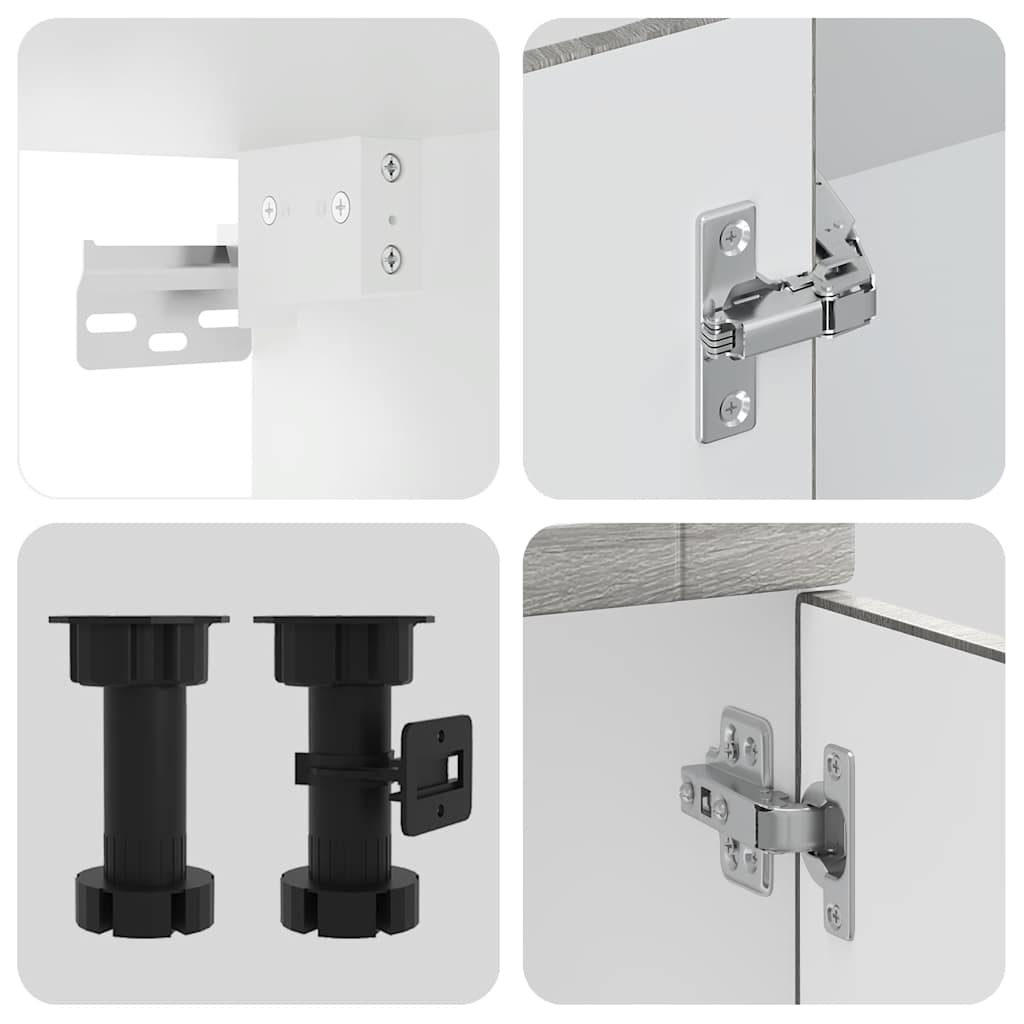 Kjøkkeninnredning Kjøkkenskapsett Porto Sonoma Grå 11 deler