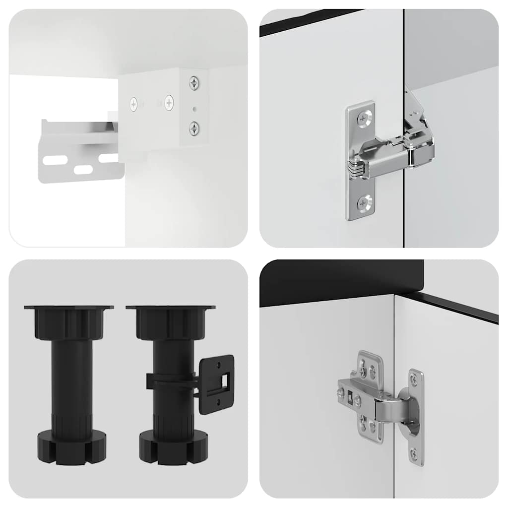 Kjøkkeninnredning Kjøkkenskapsett Kalmar Svart 11 deler