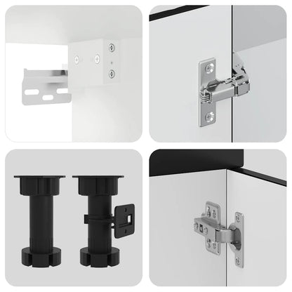 Kjøkkeninnredning Kjøkkenskapsett Kalmar Svart 11 deler