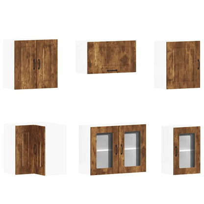 Kjøkkeninnredning Kjøkkenskapsett Kalmar Røkt Eik 11 deler