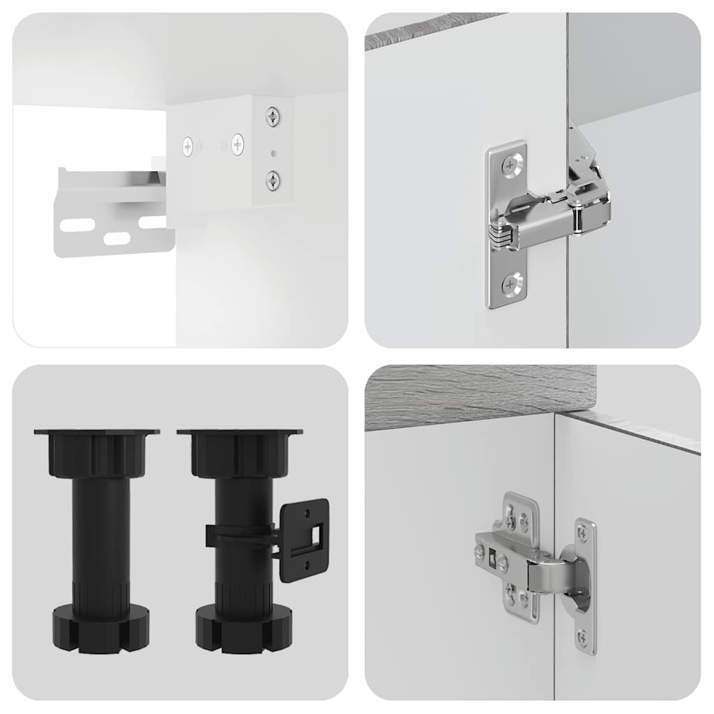 Kjøkkeninnredning Kjøkkenskapsett Kalmar Sonoma Grå 11 deler