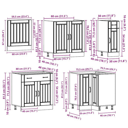 Kjøkkeninnredning Kjøkkenskapsett Lucca Hvit 11 deler