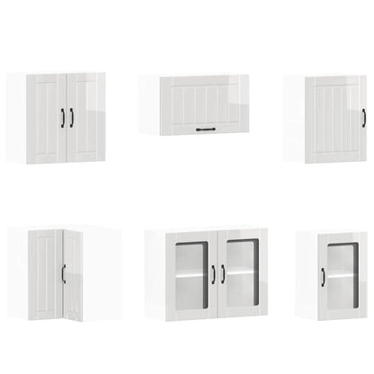 Kjøkkeninnredning Kjøkkenskapsett Lucca Høyglans Hvit 11 deler