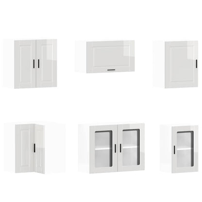 Kjøkkeninnredning Kjøkkenskapsett Porto Høyglans Hvit 11 deler