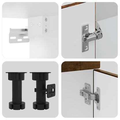 Kjøkkeninnredning Kjøkkenskapsett Porto Røkt Eik 11 deler