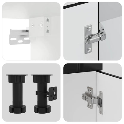 Kjøkkeninnredning Kjøkkenskapsett Kalmar Svart 11 deler