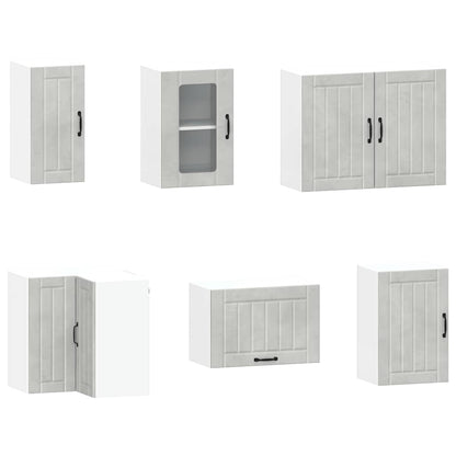 Kjøkkeninnredning Kjøkkenskapsett Kalmar Betonggrå 11 deler