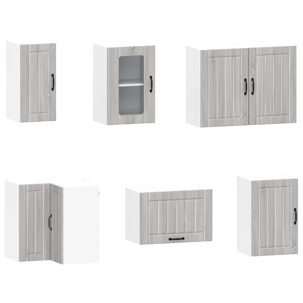 Kjøkkeninnredning Kjøkkenskapsett Lucca Sonoma Grå 11 deler