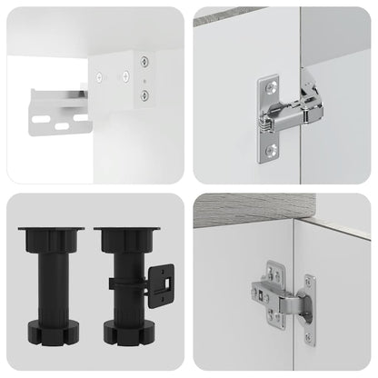 Kjøkkeninnredning Kjøkkenskapsett Lucca Sonoma Grå 11 deler