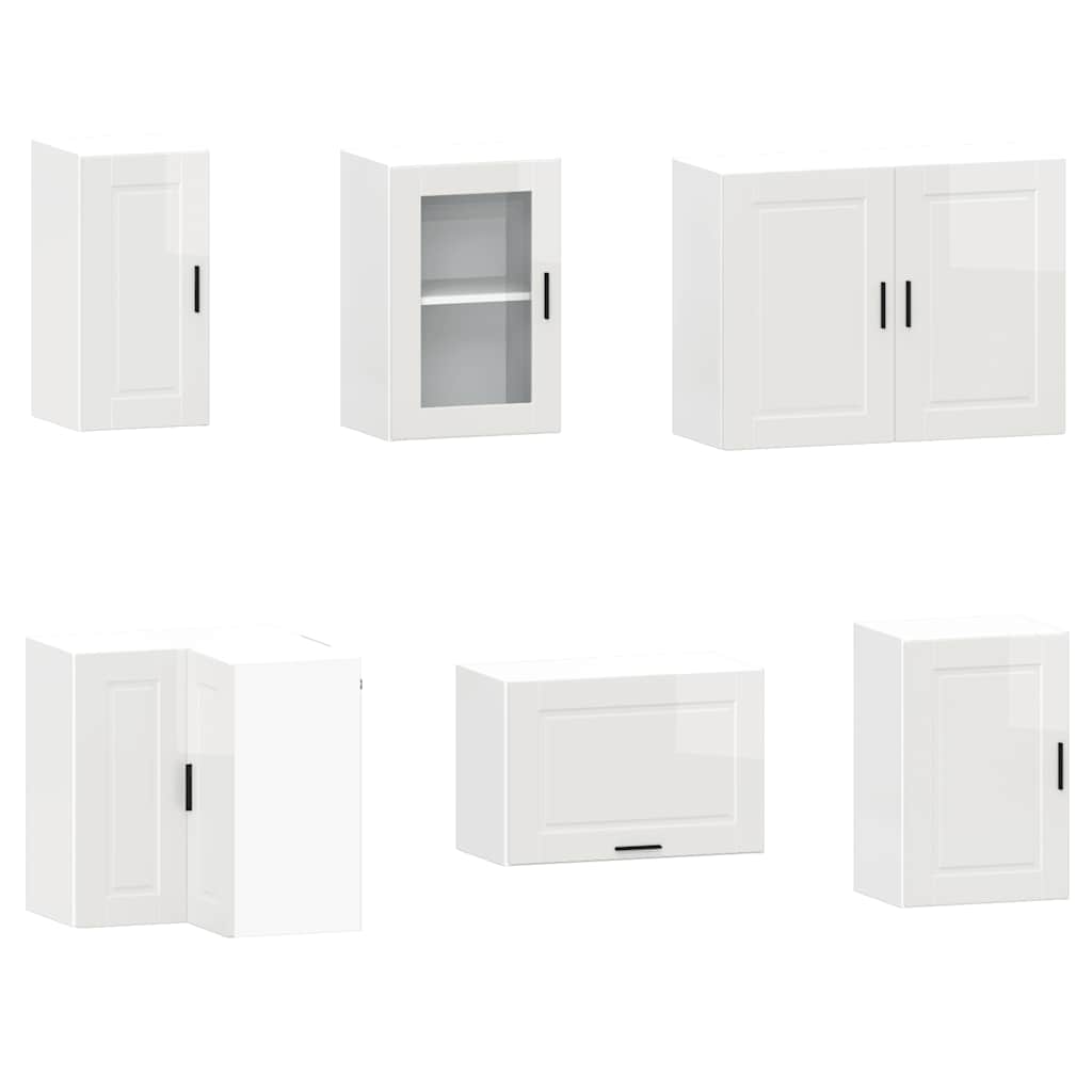 Kjøkkeninnredning Kjøkkenskapsett Porto Høyglans Hvit 11 deler