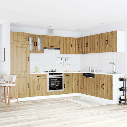 Kjøkkeninnredning Kjøkkenskapsett Kalmar Artisan Eik 14 deler