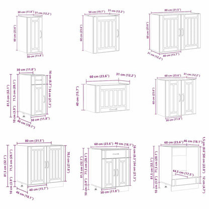 Kjøkkeninnredning Kjøkkenskapsett Lucca Høyglans Hvit 14 deler