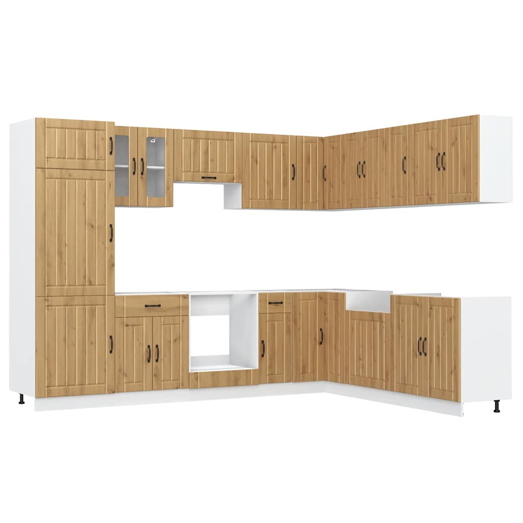 Kjøkkeninnredning Kjøkkenskapsett Lucca Artisan Eik 14 deler