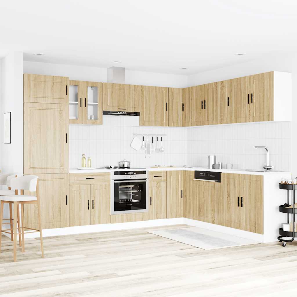 Kjøkkeninnredning Kjøkkenskapsett Porto Sonoma Eik 14 deler