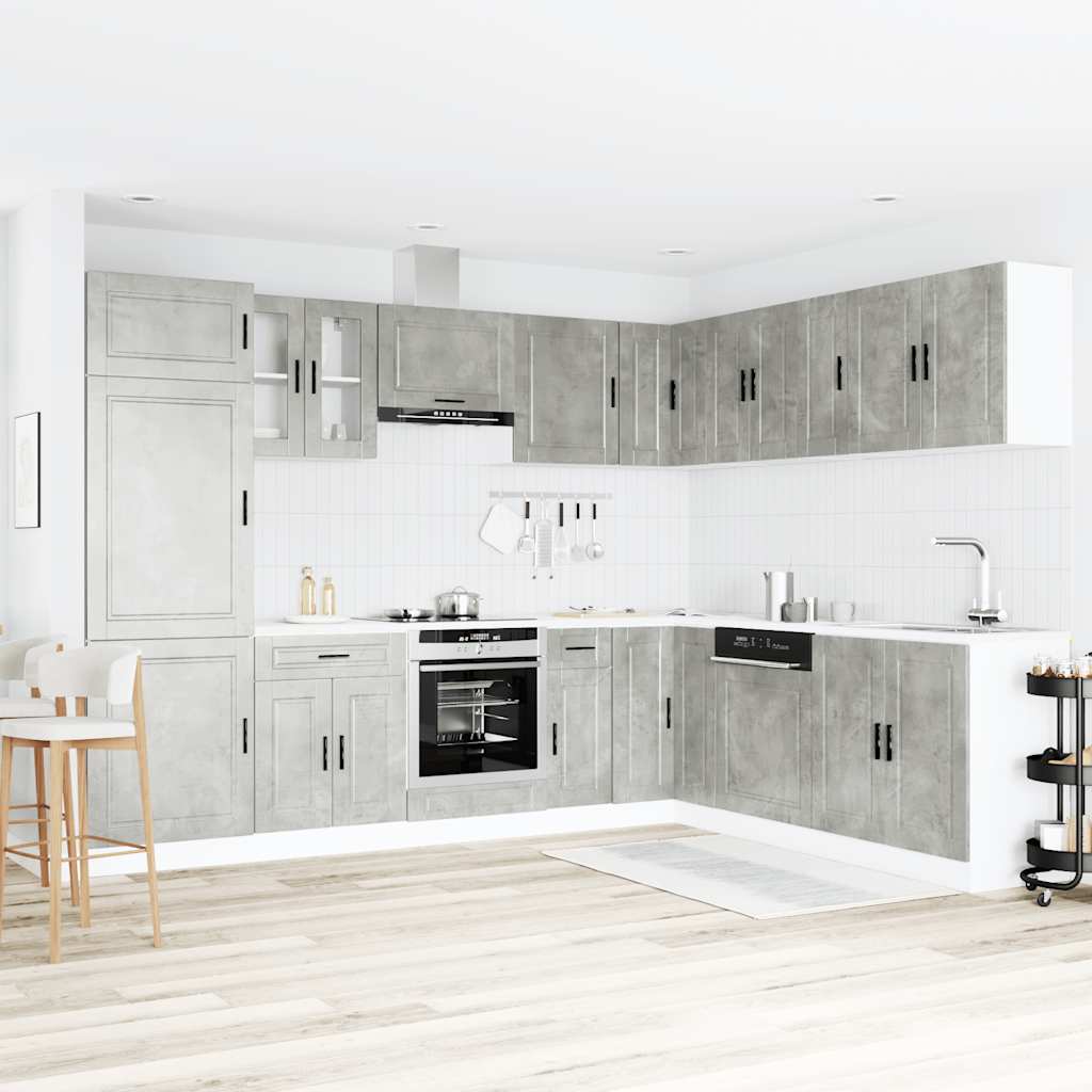 Kjøkkeninnredning Kjøkkenskapsett Porto Betonggrå 14 deler