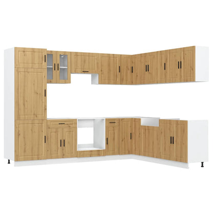 Kjøkkeninnredning Kjøkkenskapsett Porto Artisan Eik 14 deler