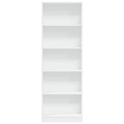 Bokhylle Hvit 60x24x176 cm