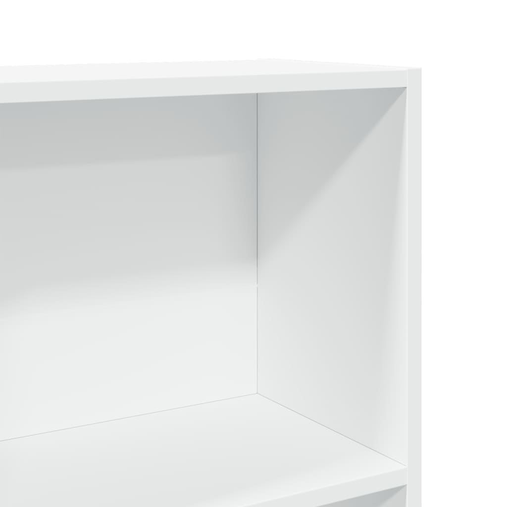 Bokhylle Hvit 60x24x176 cm