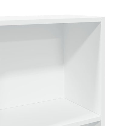 Bokhylle Hvit 60x24x176 cm
