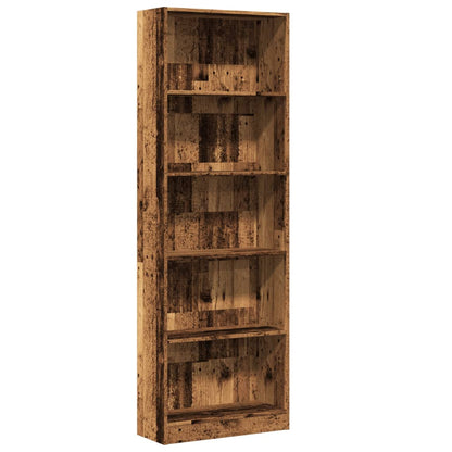 Bokhylle Gammelt Tre 60x24x176 cm