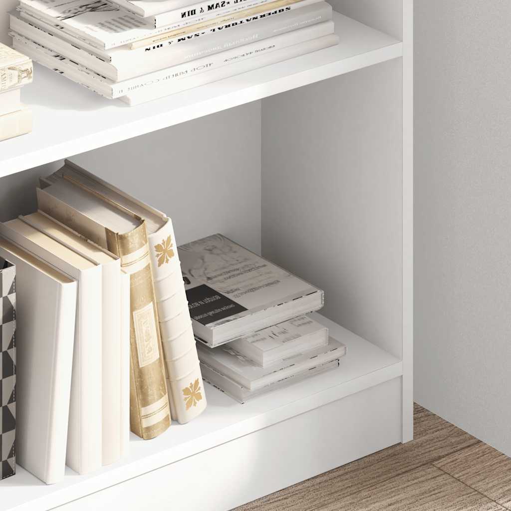 Bokhylle hvit 80x24x109 cm konstruert tre