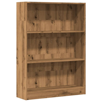 Bokhylle artisan eik 80x24x109 cm konstruert tre