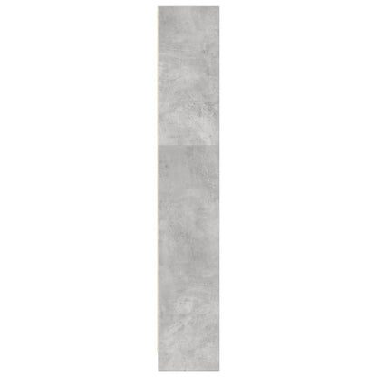 Bokhylle betonggrå 80x24x143 cm konstruert tre