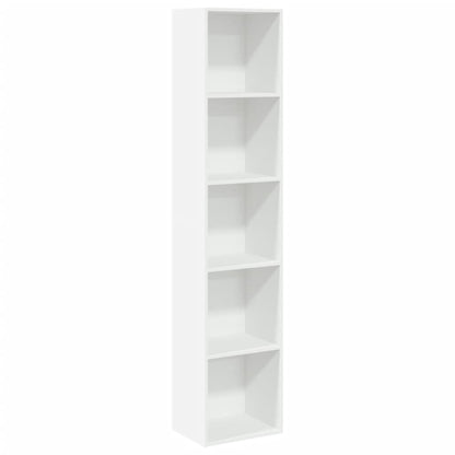Bokhylle hvit 40x30x189 cm konstruert tre