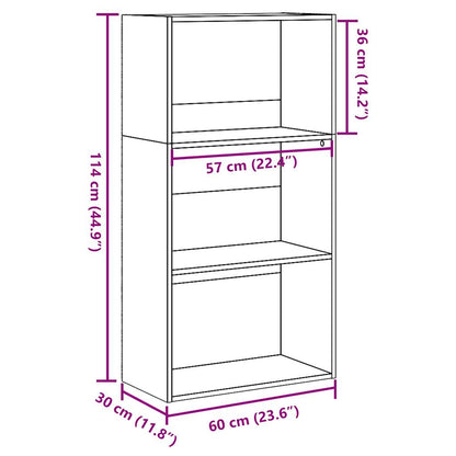 Bokhylle Gammelt Tre 60x30x114 cm