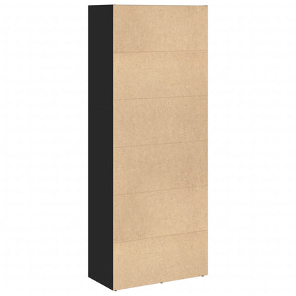 Bokhylle Svart 60x30x152 cm