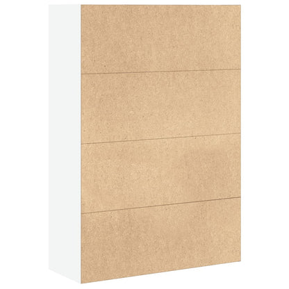 Bokhylle hvit 80x30x114 cm konstruert tre