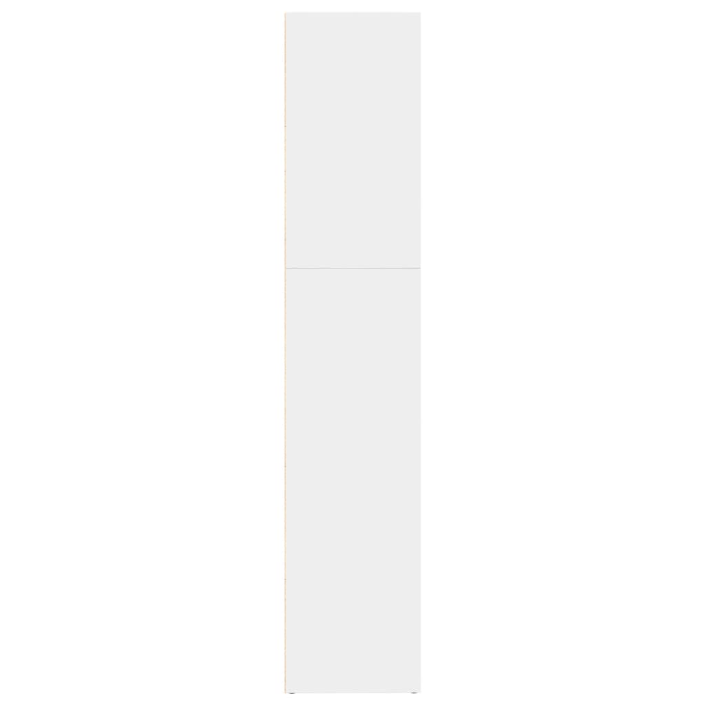 Bokhylle hvit 80x30x152 cm konstruert tre