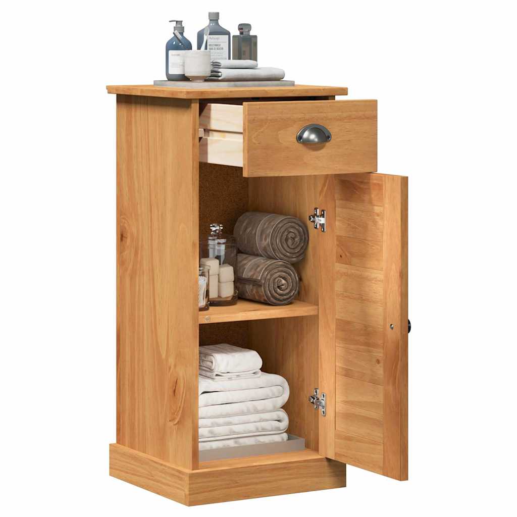 Baderomsskap "VIGO" med skuff 37x34x80 cm Solid Tre Furu