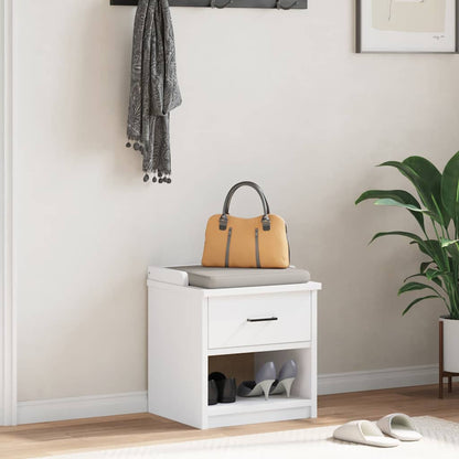 Sittebenk Gangbenk SANDNES Hvit 45x40x50 cm heltre furu